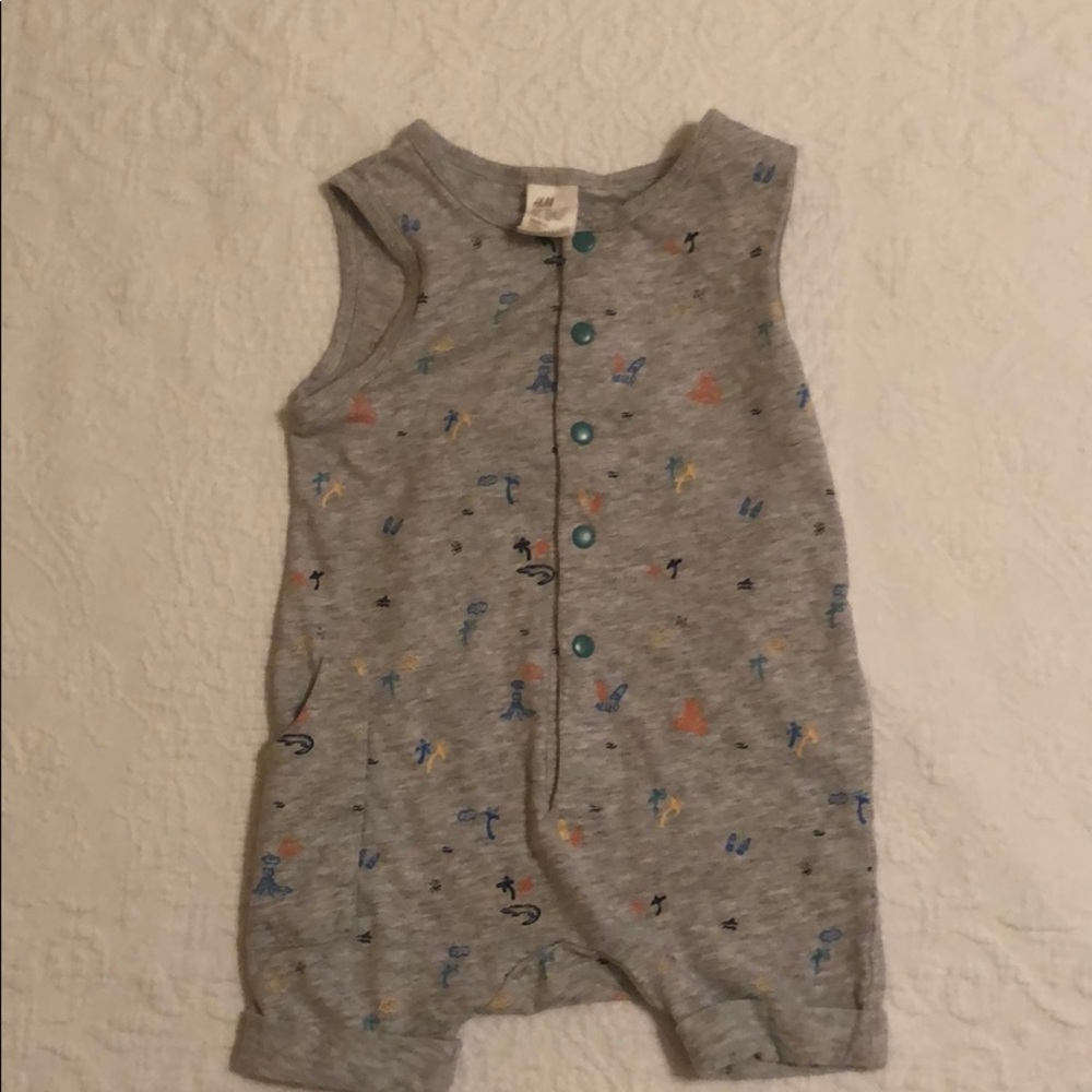 Adorable baby boy romper